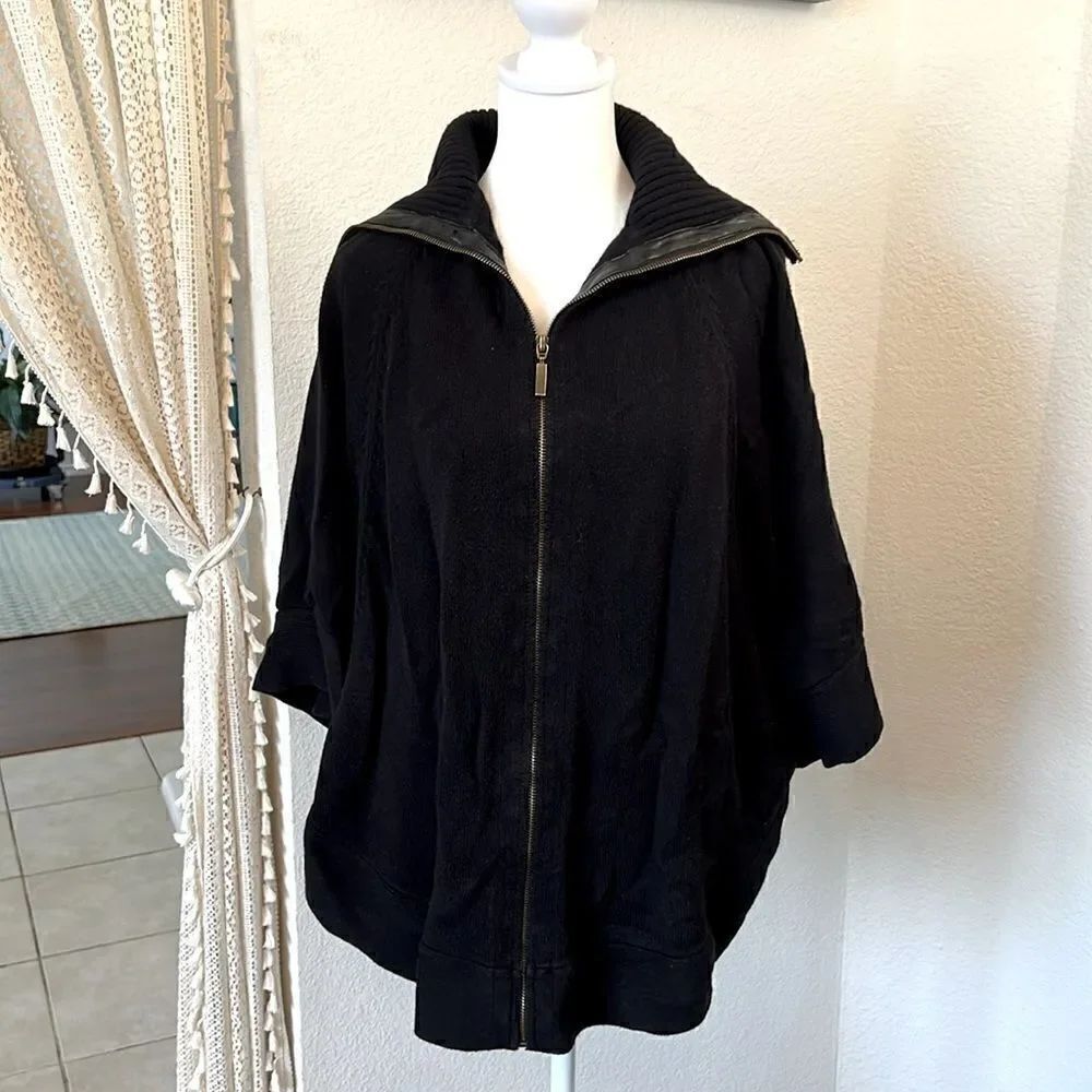 Alfani Cape Sleeve Sweater/Wrap - Black - Size Small/Medium